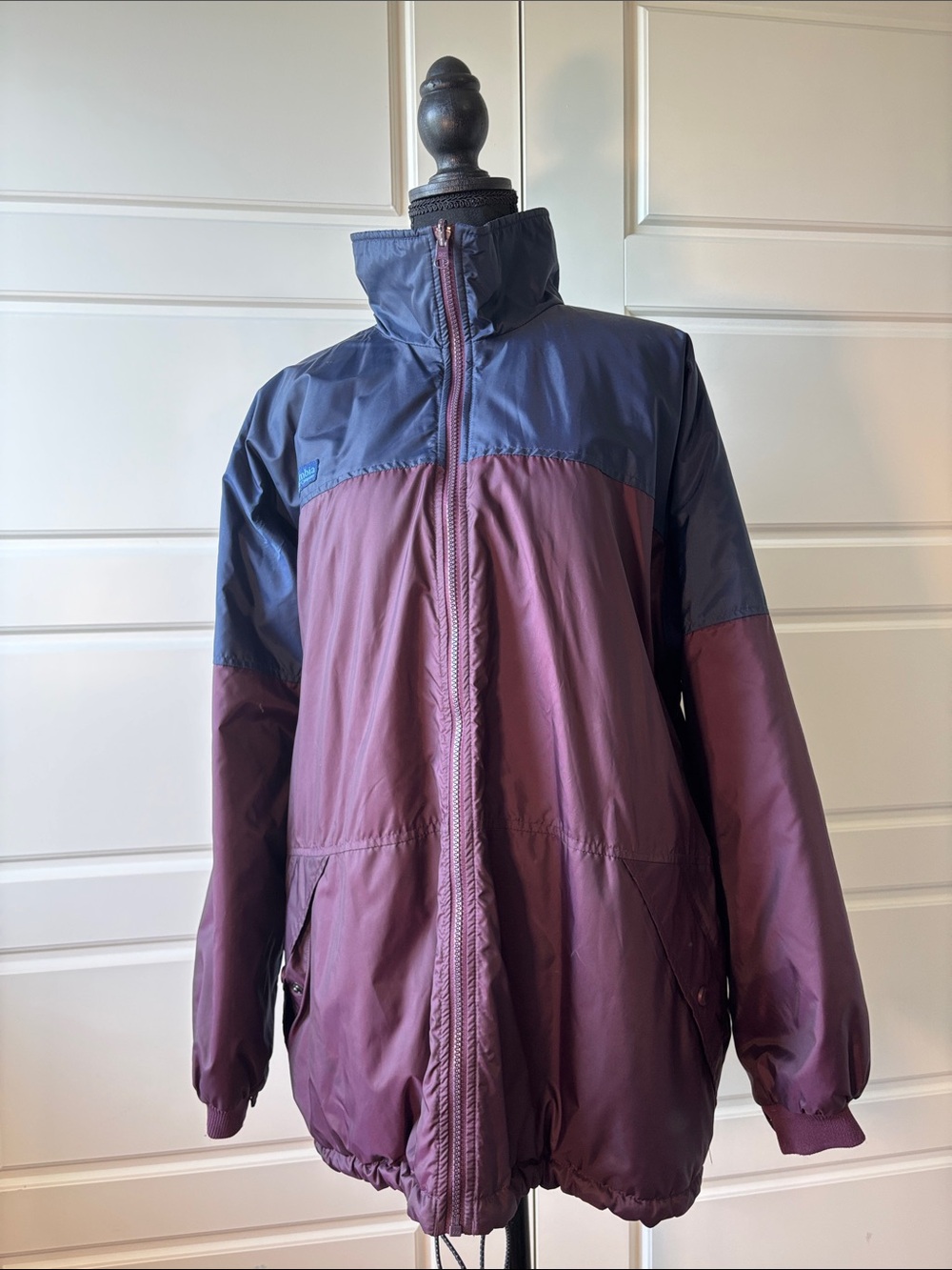 Columbia Navy and Plum Windbreaker Jacket